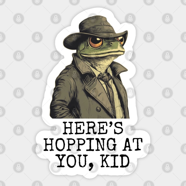 Debonair Frog in Trench Coat & Fedora | Pun & Parody Sticker by TuncGK